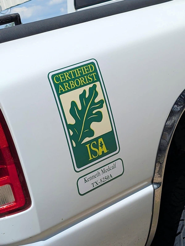 Certified Arborist logo on a truck